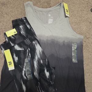 All in Motion Black and Gray Activewear Set